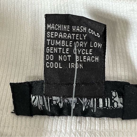 Vintage Ashleigh Morgan Shirt Womens Large White Floral Collared Shoulder Pads - Picture 5 of 12